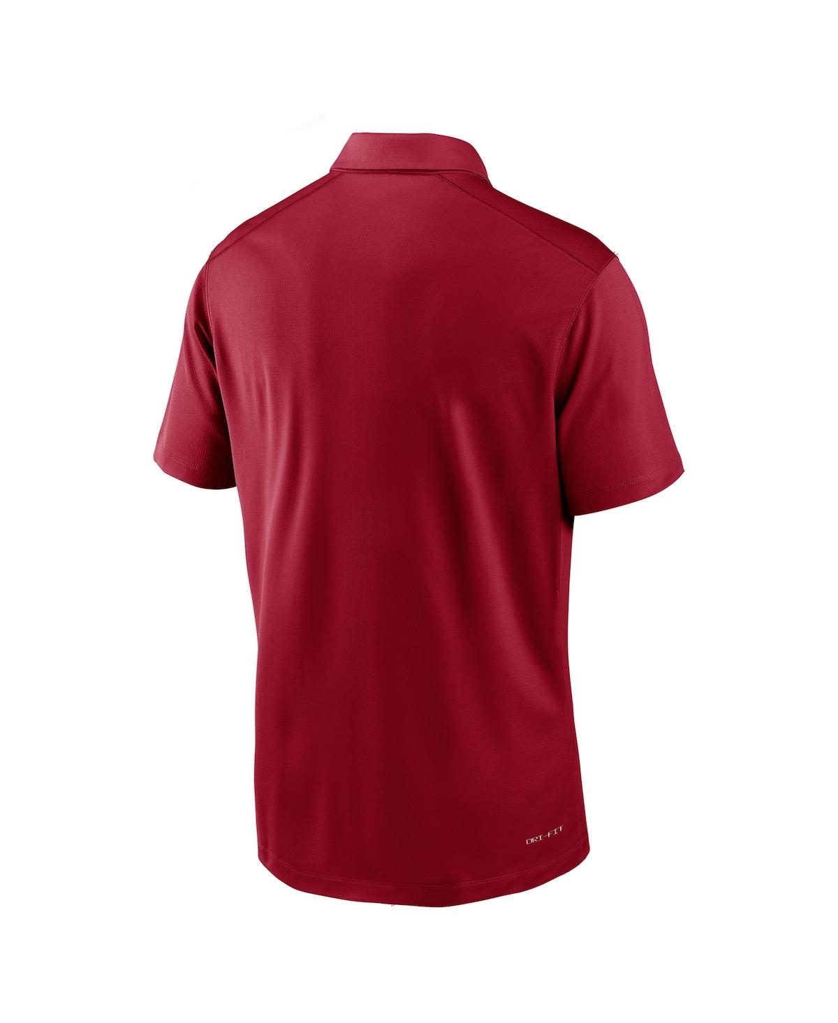 Nike Men's Cardinal Iowa State Cyclones 2024 Sideline Victory Coaches Performance Polo In Cardinal,gold