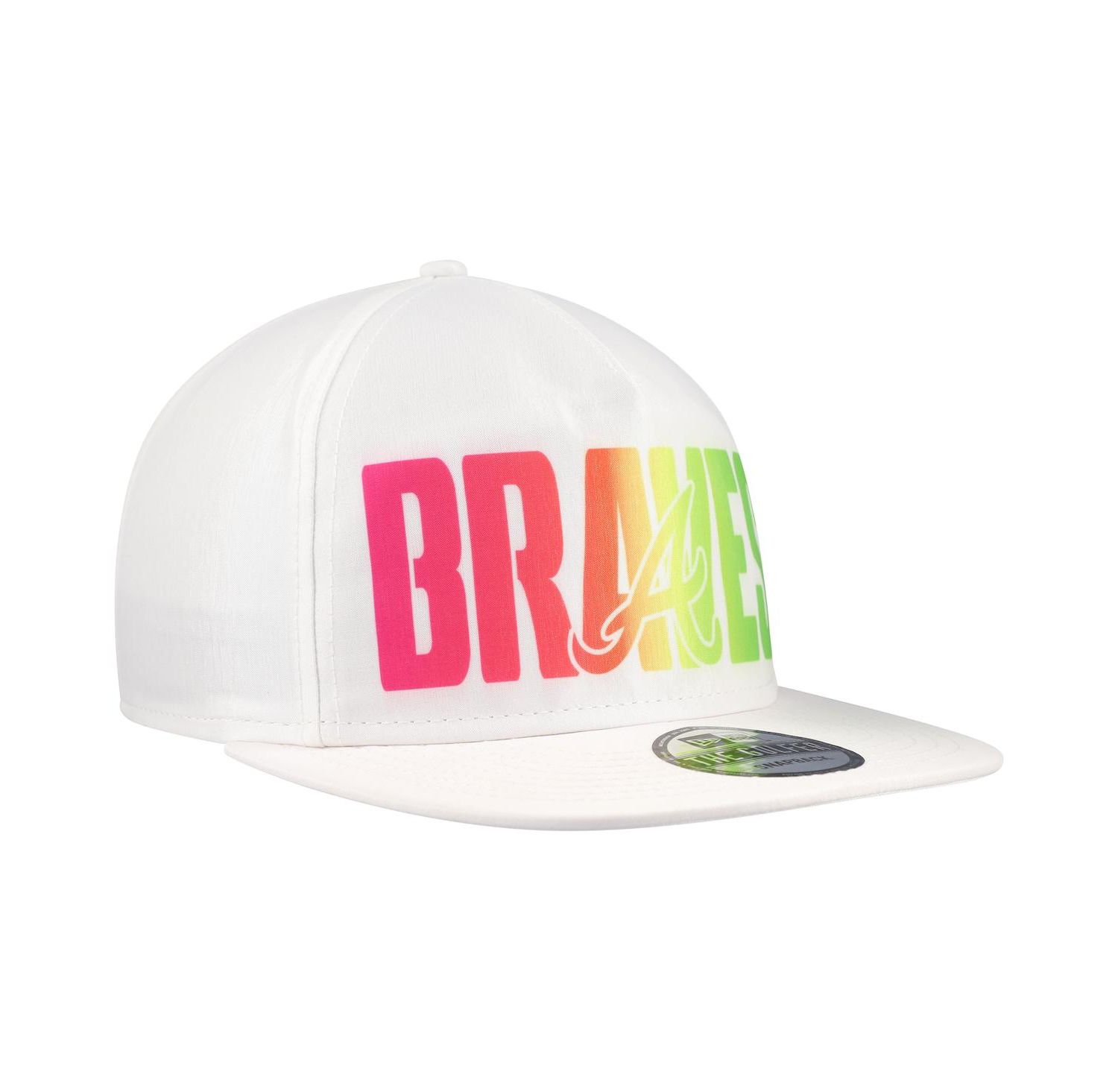 Men's White Atlanta Braves Spring Spectrum Golfer Snapback Hat