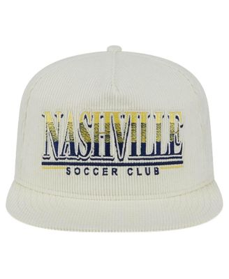 Men's White Nashville SC Throwback Corduroy Golfer Adjustable Hat