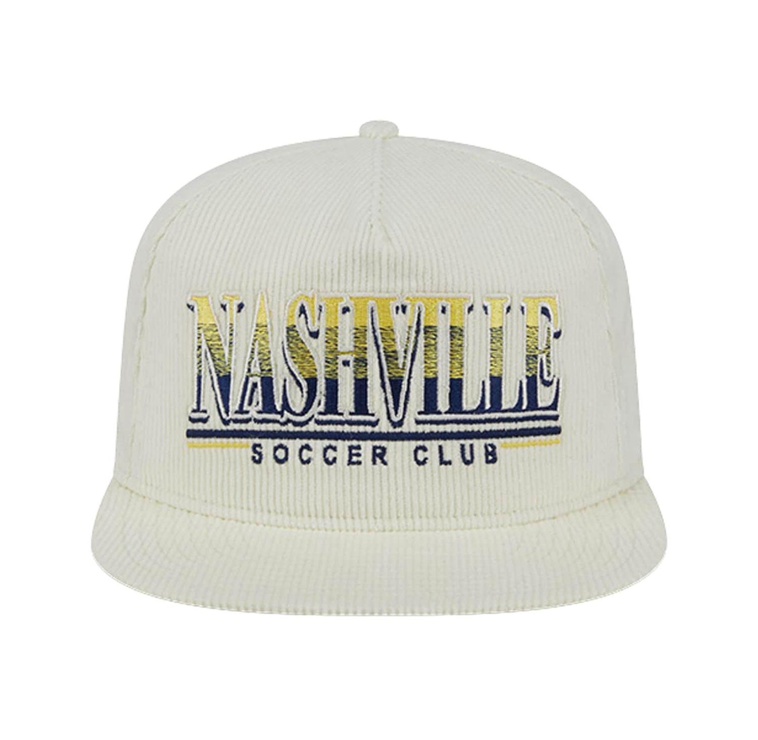 Men's White Nashville SC Throwback Corduroy Golfer Adjustable Hat