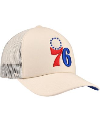 Men's Cream Philadelphia 76ers Trucker Adjustable Hat
