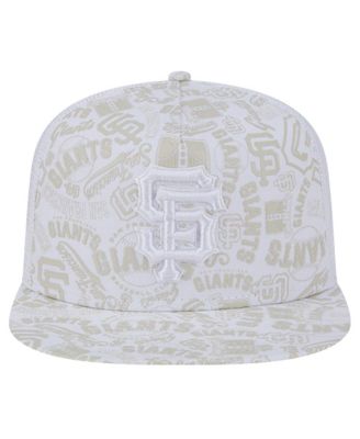 Men's White San Francisco Giants Logo Dunes A-Frame Trucker 9FIFTY Snapback Hat
