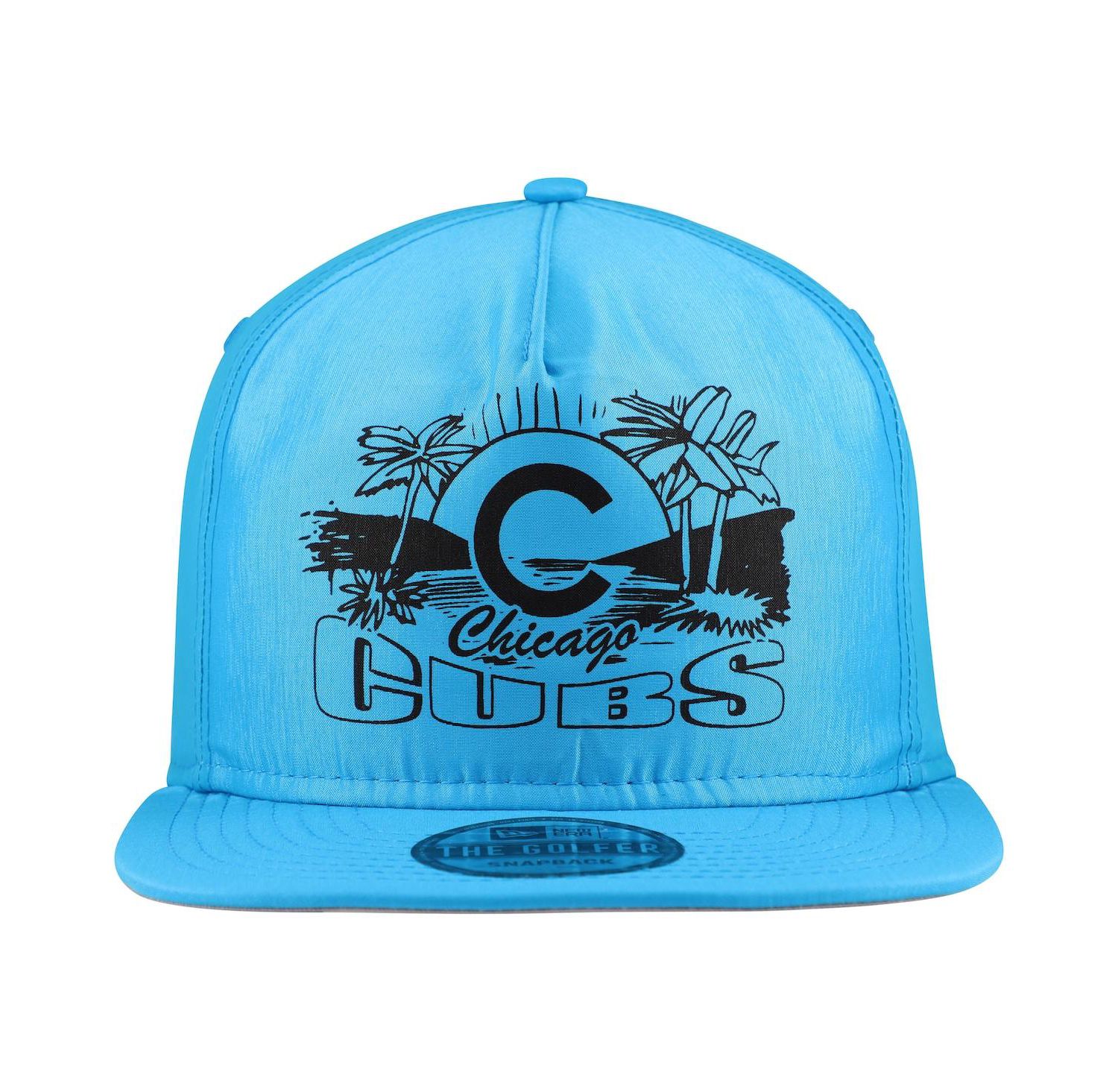 Men's Blue Chicago Cubs Neon Golfer Snapback Hat