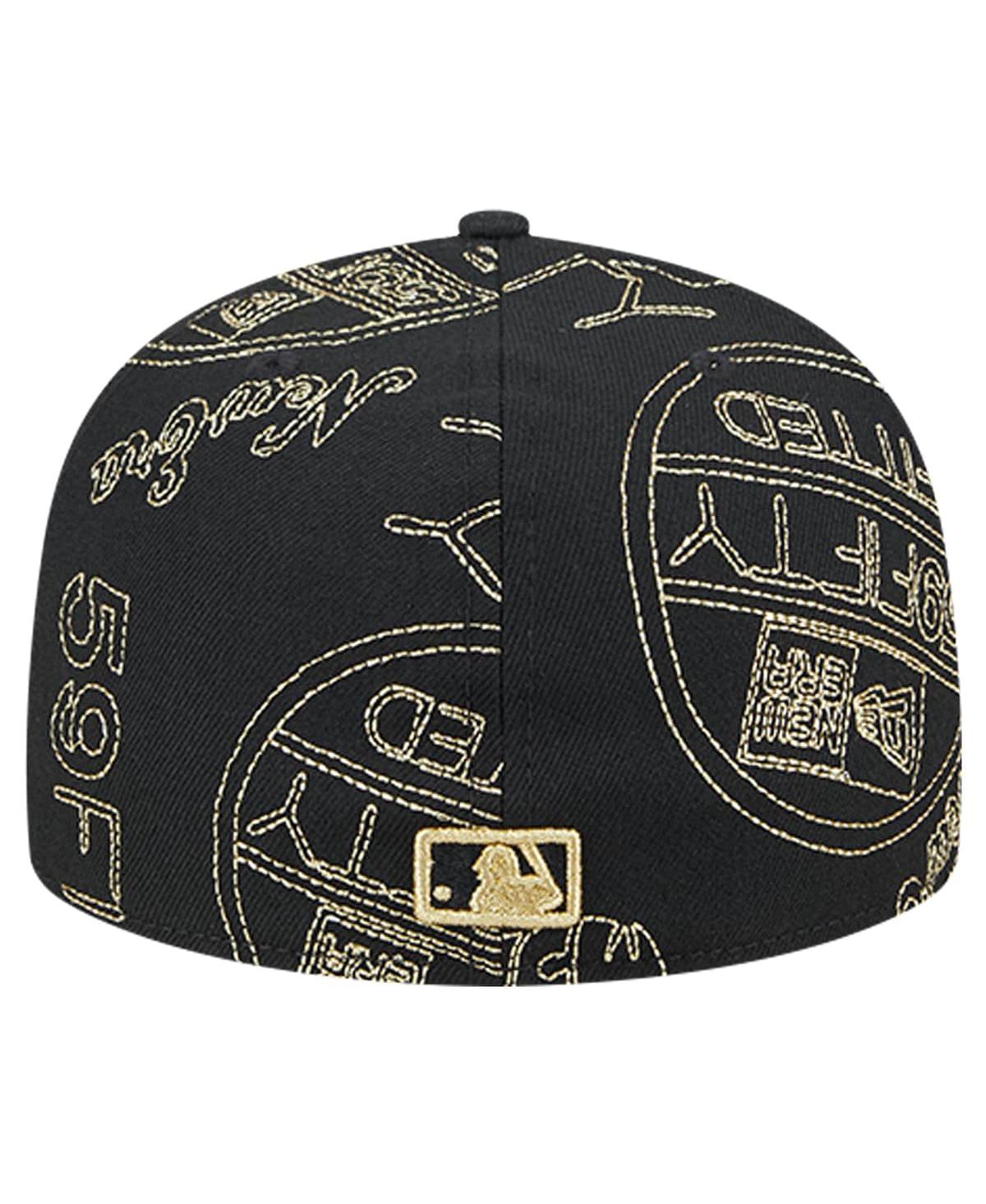 Shop New Era Men's Black Toronto Blue Jays 59fifty Day Allover Fitted Hat
