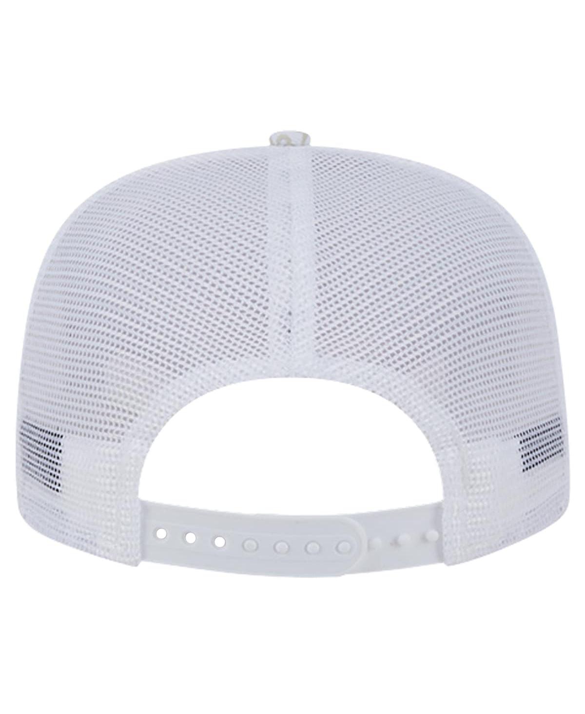 New Era Men's White San Francisco Giants Logo Dunes A-frame Trucker 9fifty Snapback Hat In White