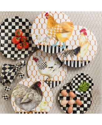 Courtly Check Napkin Rings, Set of 4