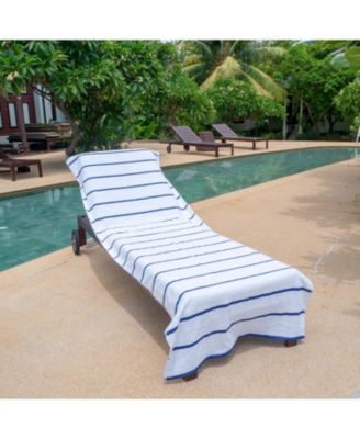 Cotton Terry Lounge Chair Covers, 2-Pack, 30" x 85" with Pocket Design