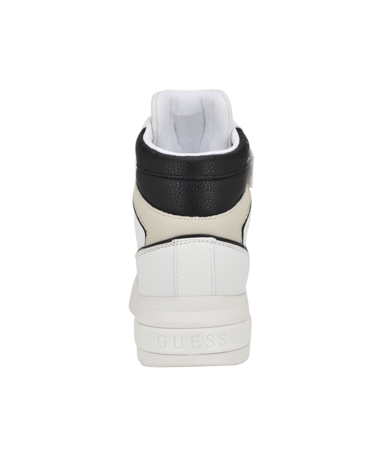 Guess Women's Corten Casual High Top Logo Lace Up Sneakers In White,black Multi