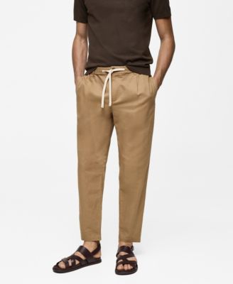 Men's Slim-Fit Drawstring Detail Pants