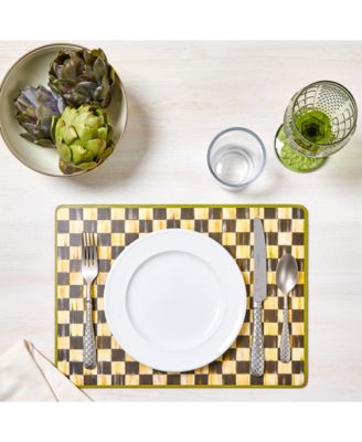 Courtly Check Cork-Backed Placemats, Set of 4