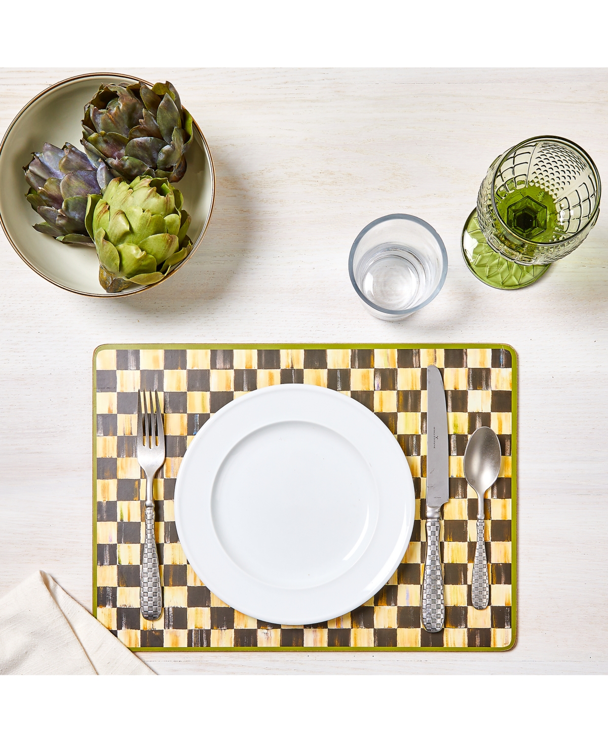 Mackenzie-childs Mackenzie Childs Courtly Check Set Of 4 Placemats In No Color