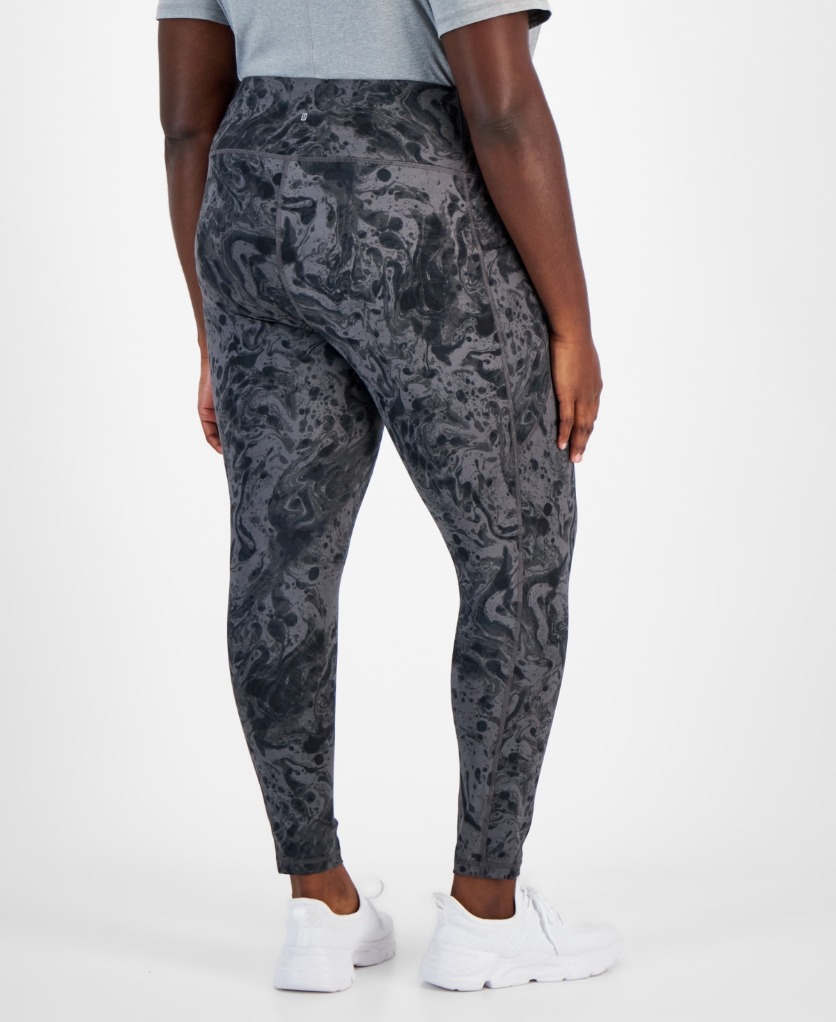 Id Ideology Plus Size Water Bubbles 7/8 Leggings, Created for Macy's