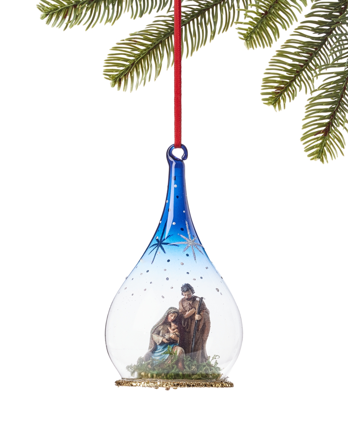 Holiday Lane Blessed Bell with Holy Family Ornament, Exclusively at Macy's