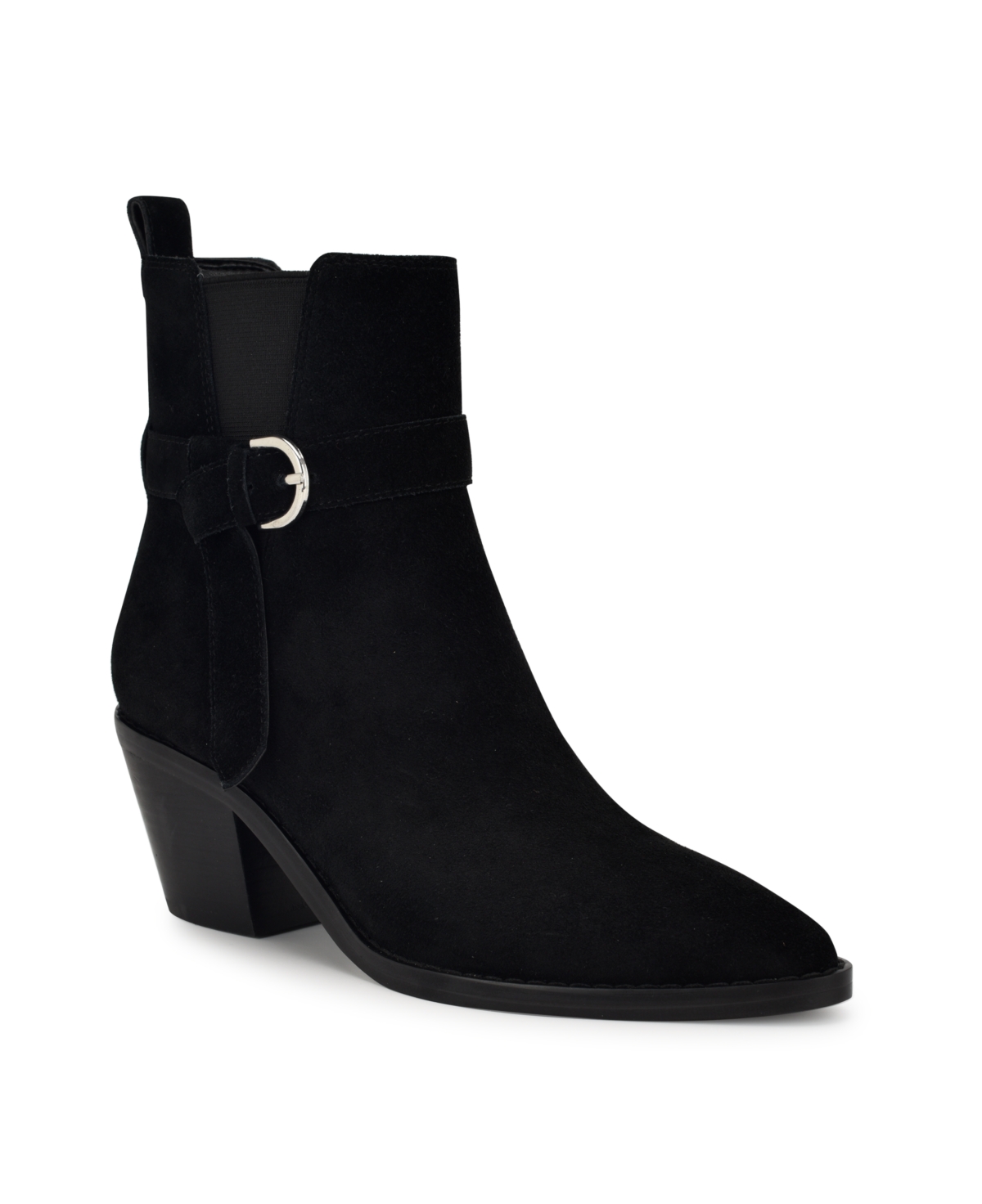 NINE WEST WOMEN'S LEMON BLOCK HEEL POINTY TOE DRESS BOOTIES 