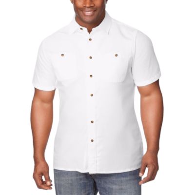 Big & Tall Solid Wrinkle-Resistant Short Sleeve Button Down