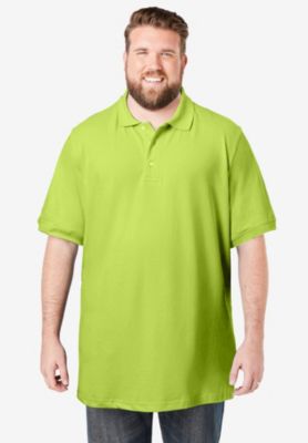 Men's Shrink-Less Longer-Length Cotton Polo Shirt