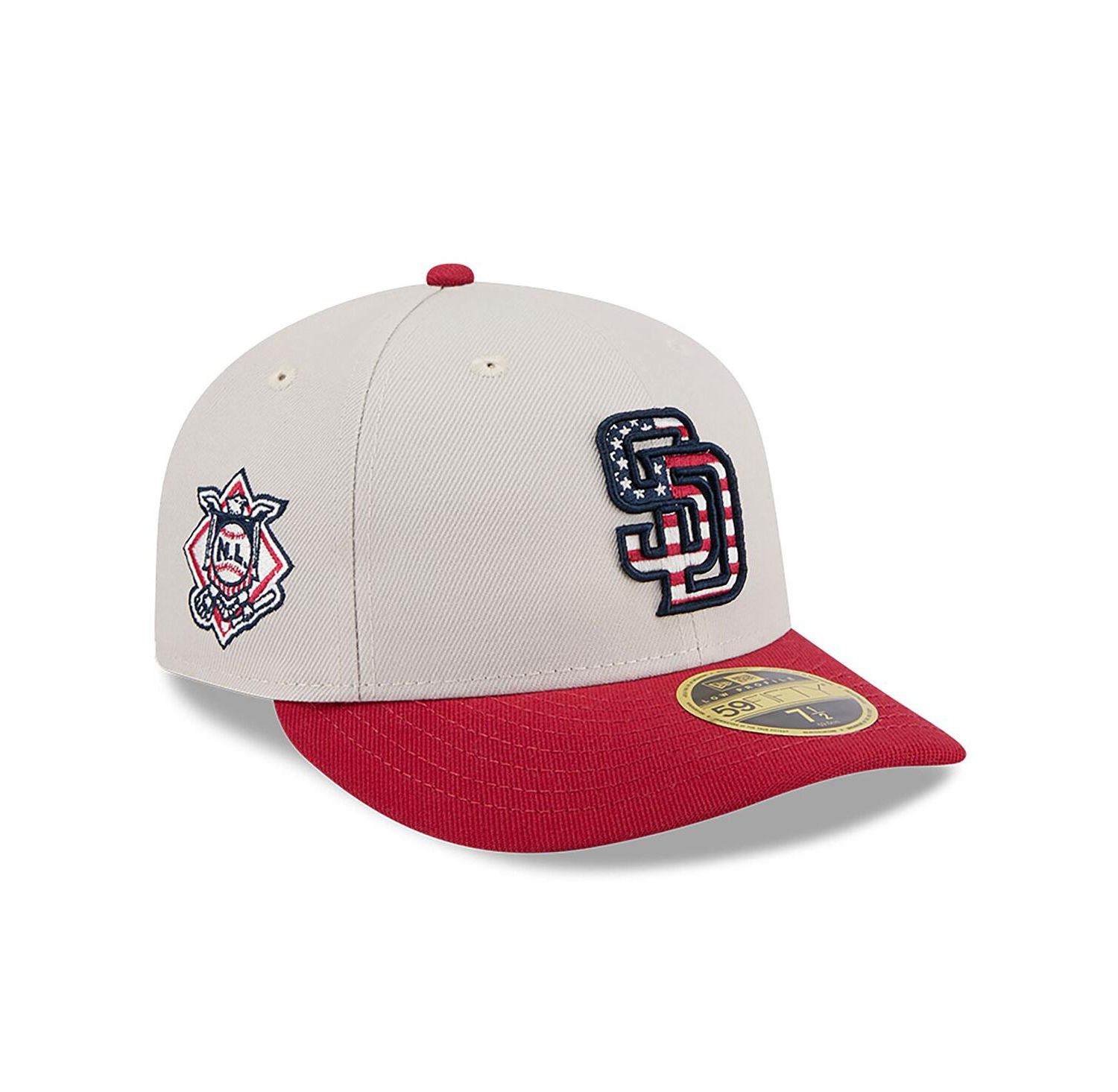 Men's Red San Diego Padres 2024 Fourth of July Low Profile 59FIFTY Fitted Hat
