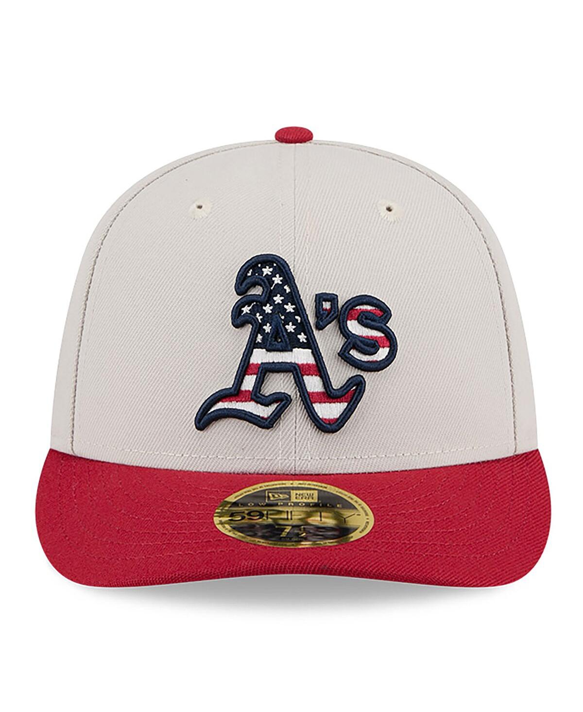 New Era Men's Red Oakland Athletics 2024 Fourth of July Low Profile 59FIFTY Fitted Hat