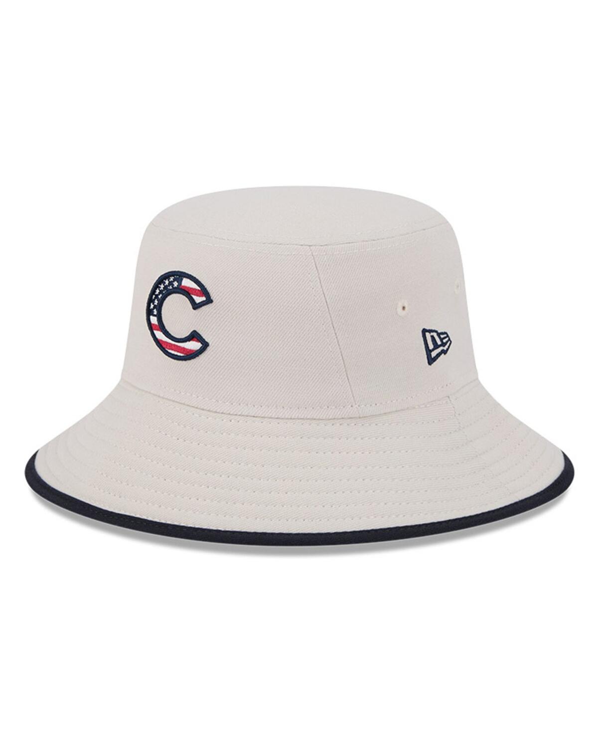 New Era Men's Khaki Chicago Cubs 2024 Fourth Of July Bucket Hat In Khaki