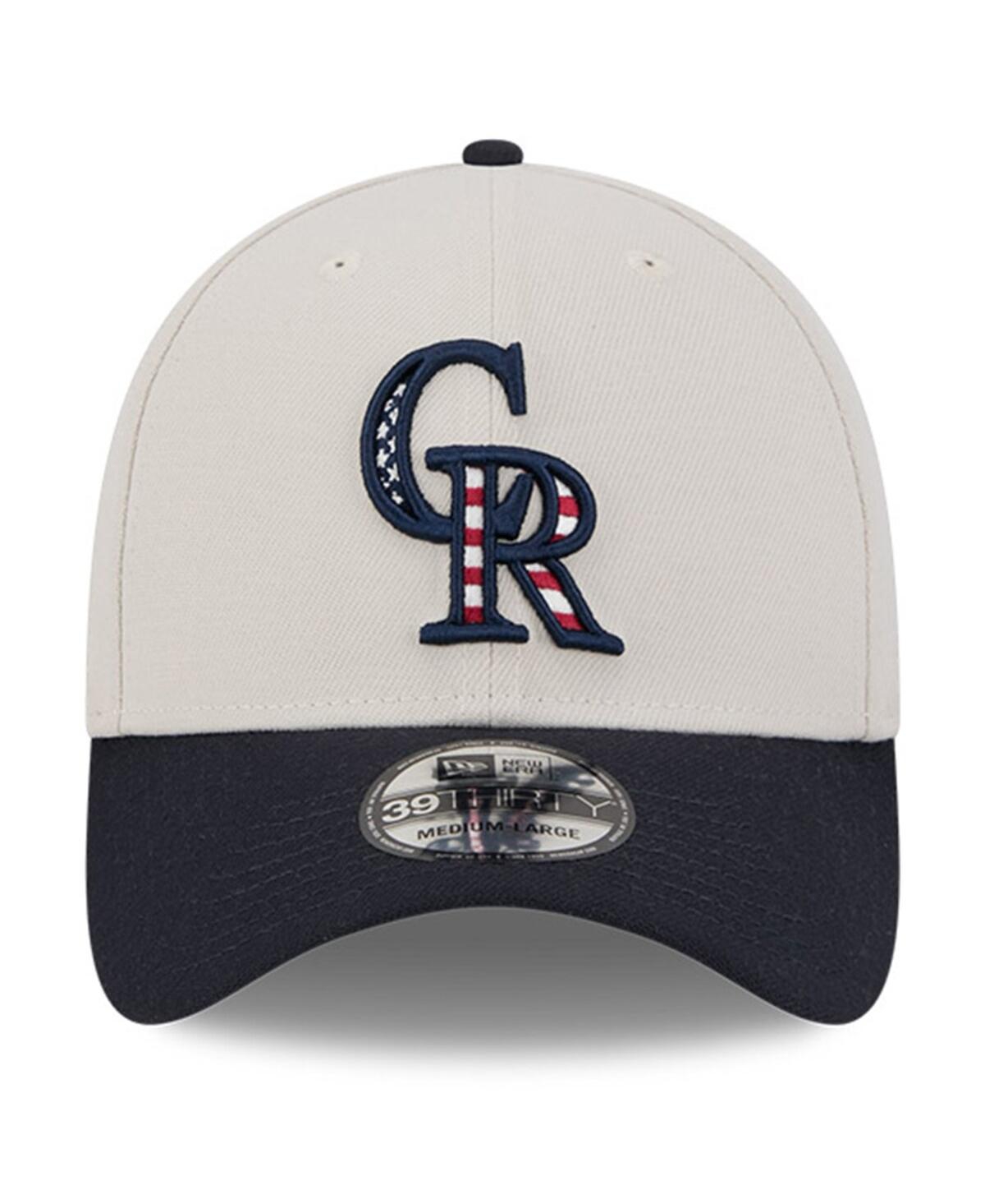 New Era Men's Black Colorado Rockies 2024 Fourth of July 39THIRTY Flex Hat