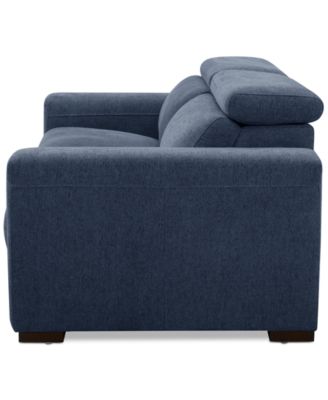 Nevio 2-Pc. Fabric Power Headrest Sectional with 2 Power Motion Chairs