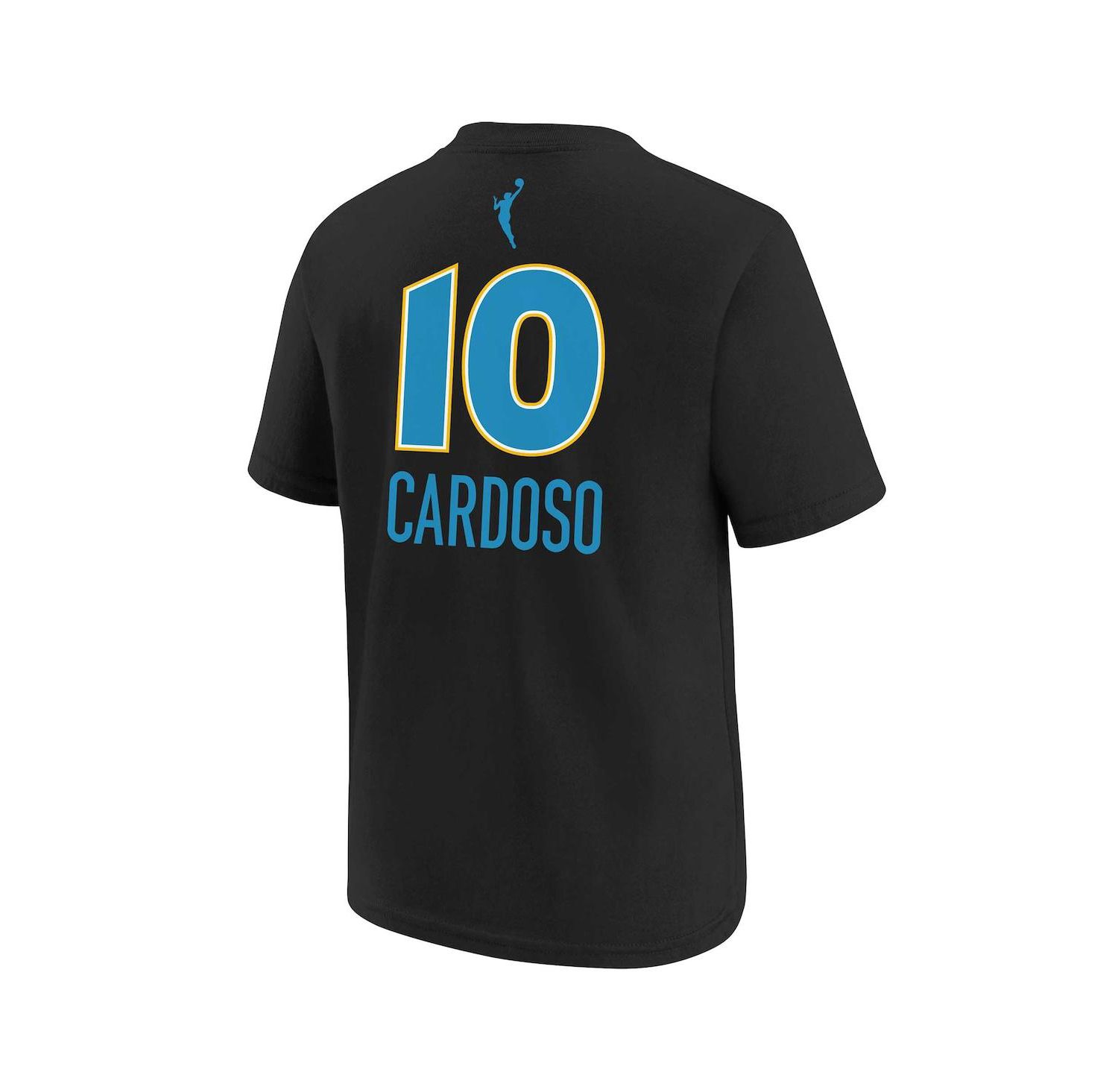Men's and Women's Kamilla Cardoso Black Chicago Sky 2024 WNBA Draft Name & Number T-Shirt