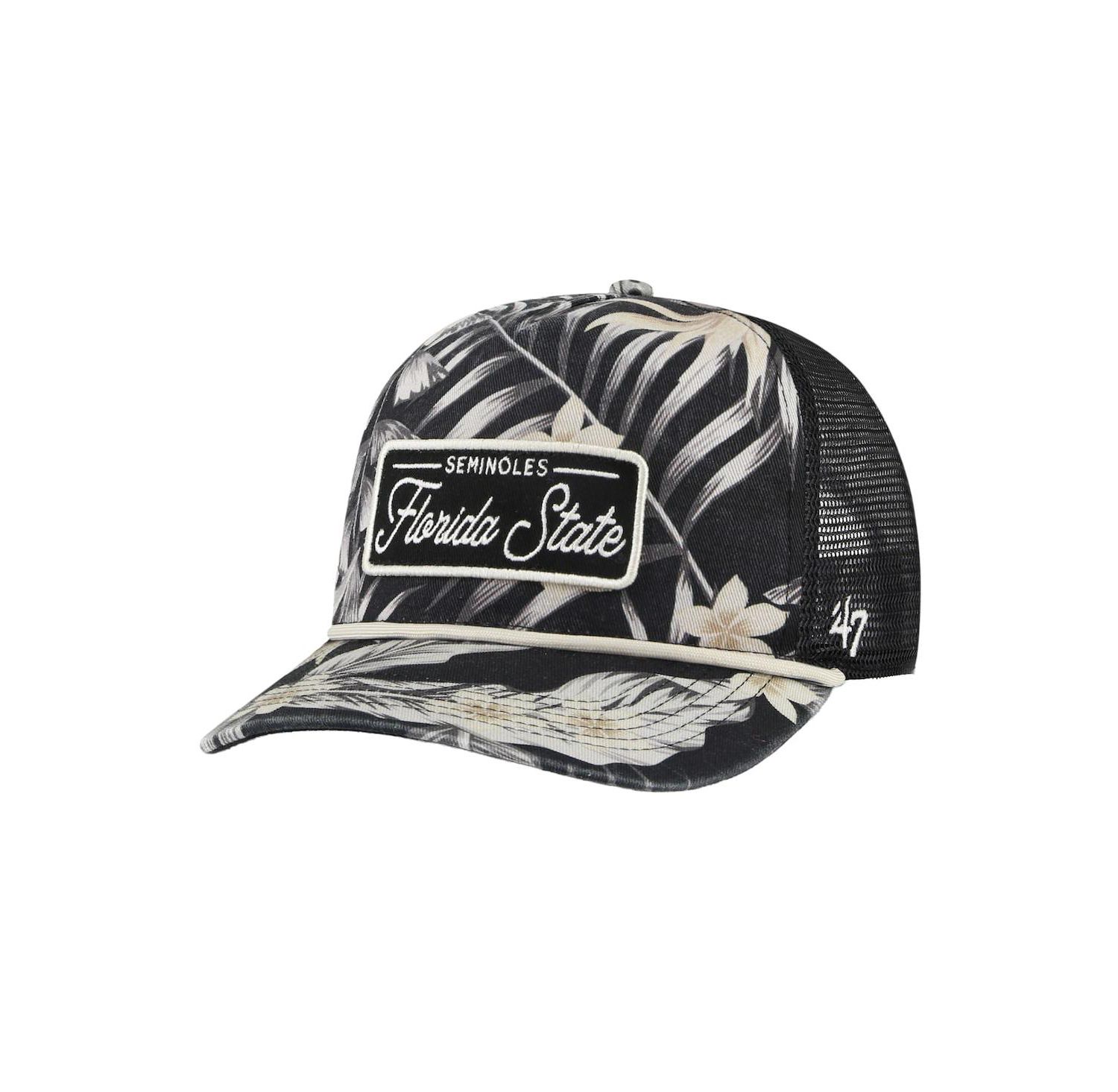 Men's Black Florida State Seminoles Tropicalia Hitch Adjustable Hat