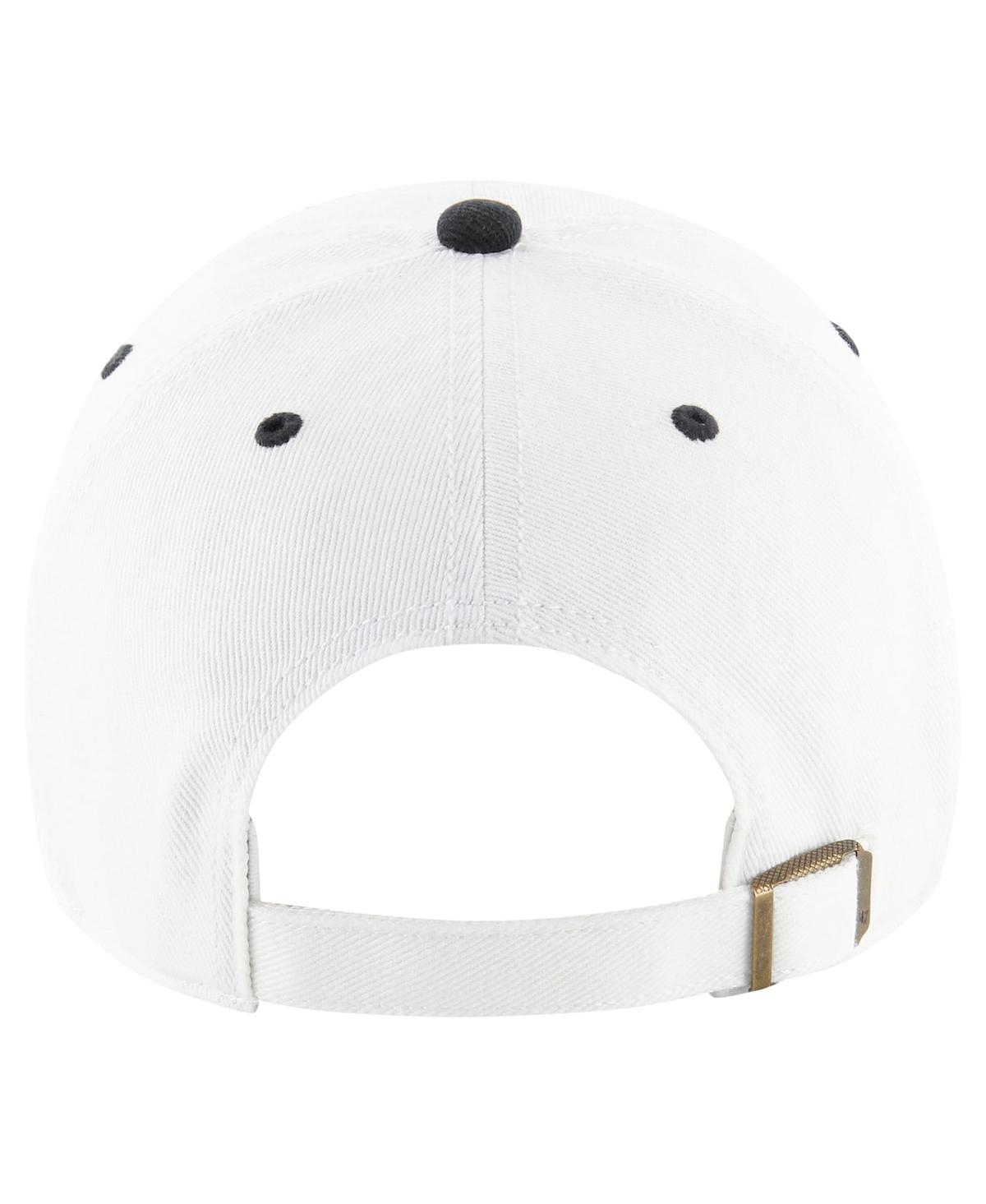 Shop 47 Brand Men's White/black Jacksonville Jaguars Double Header Diamond Clean Up Adjustable Hat In White,black