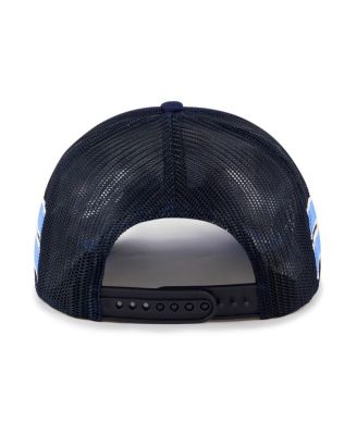 Men's Navy Memphis Grizzlies Sidebrand Stripes Trucker Adjustable Hat