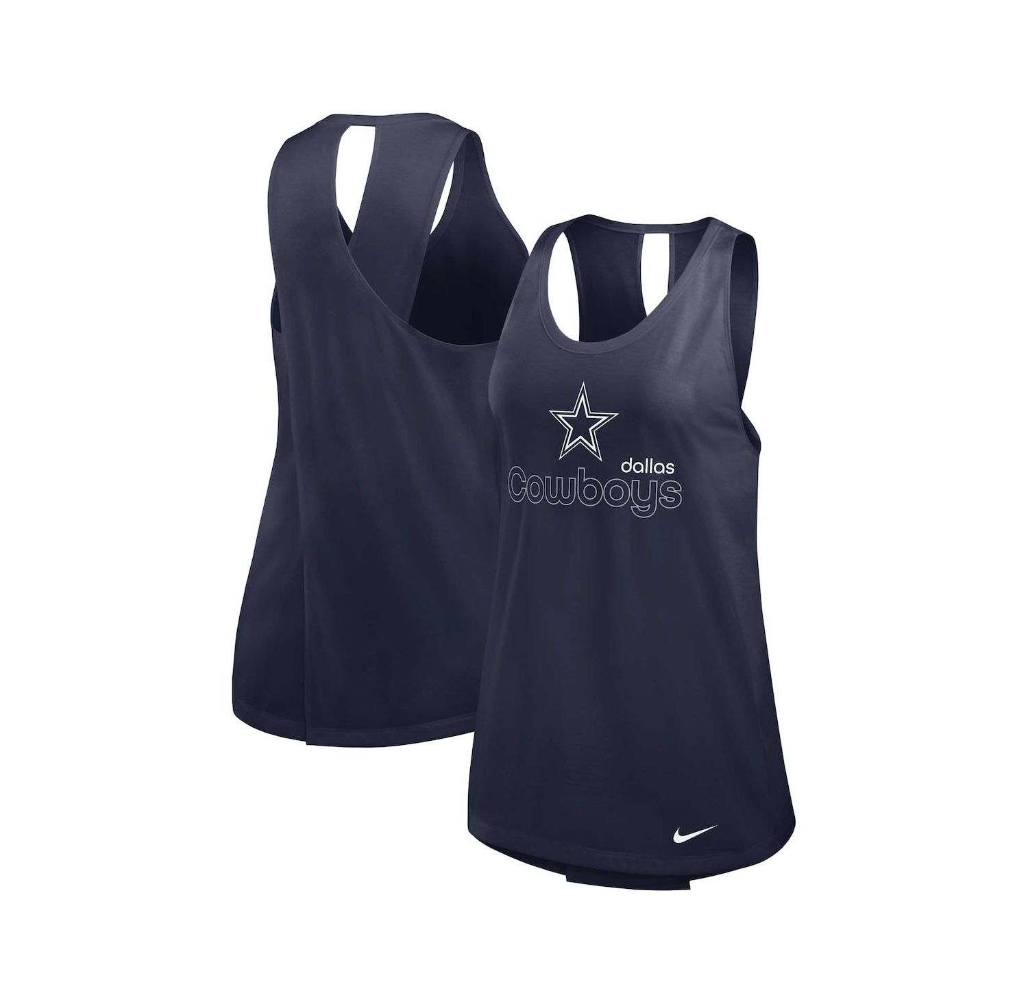 Women's Navy Dallas Cowboys Plus Size Performance Tank Top