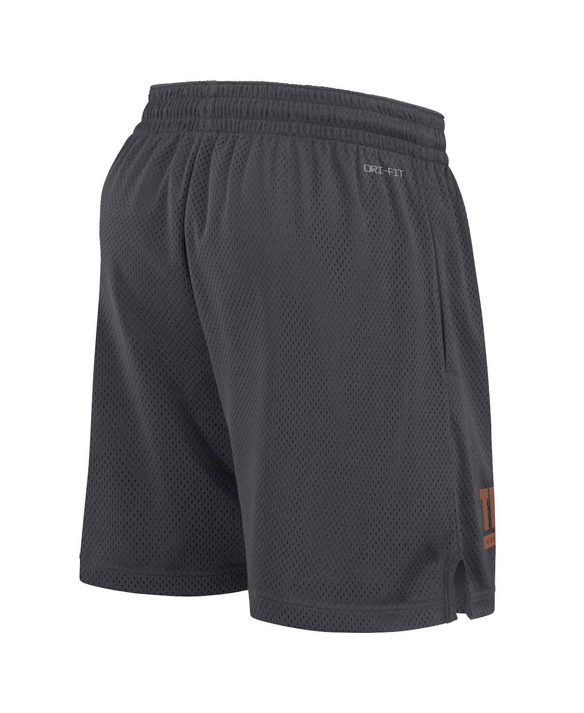 Nike Men'sTexas Longhorns 2024 Sideline Mesh Shorts - Anthracite, Burnt Orange
