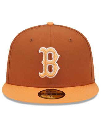 Men's Brown/Orange Boston Red Sox Spring Color Basic Two-Tone 59FIFTY Fitted Hat