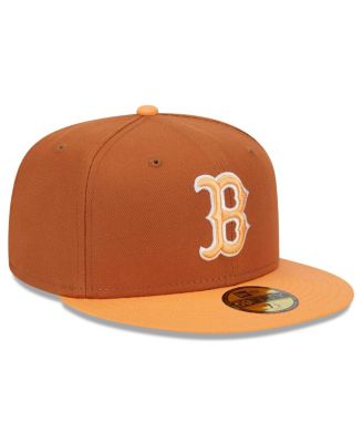 Men's Brown/Orange Boston Red Sox Spring Color Basic Two-Tone 59FIFTY Fitted Hat