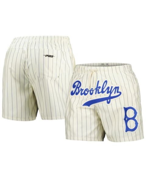Мужские шорты Pro Standard Cream Brooklyn Dodgers Cooperstown Collection Pinstripe Retro Classic Woven