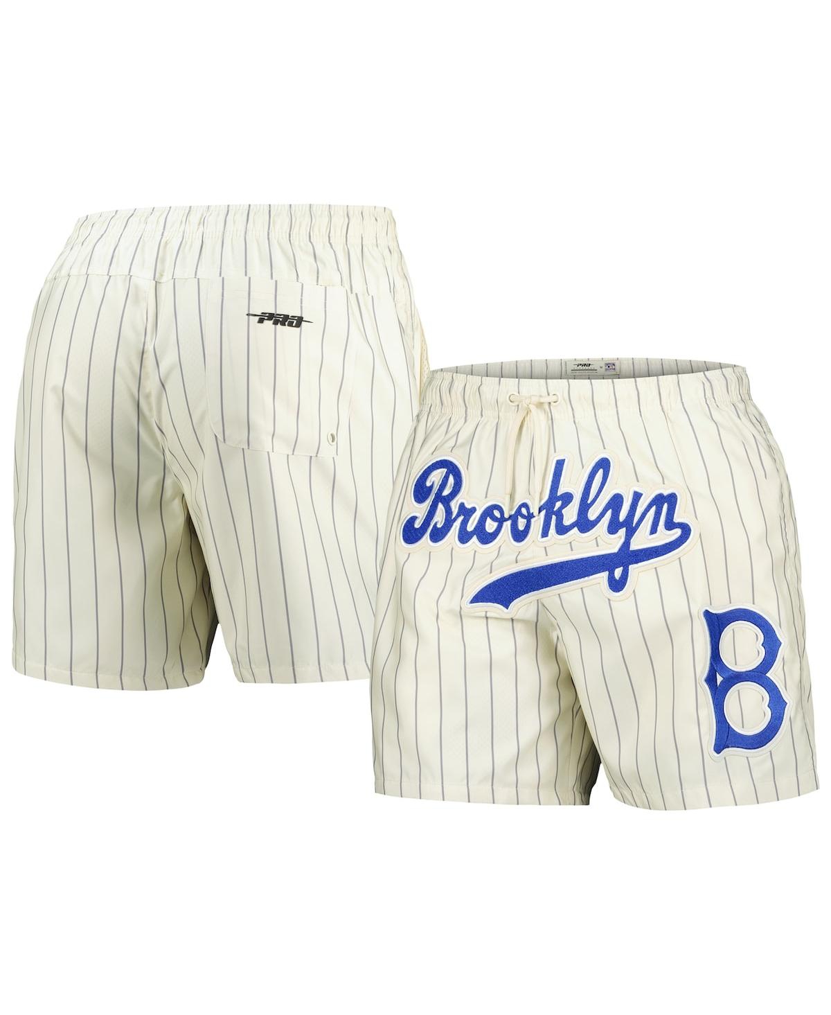 Shop Pro Standard Men's Cream Brooklyn Dodgers Cooperstown Collection Pinstripe Retro Classic Woven Shorts