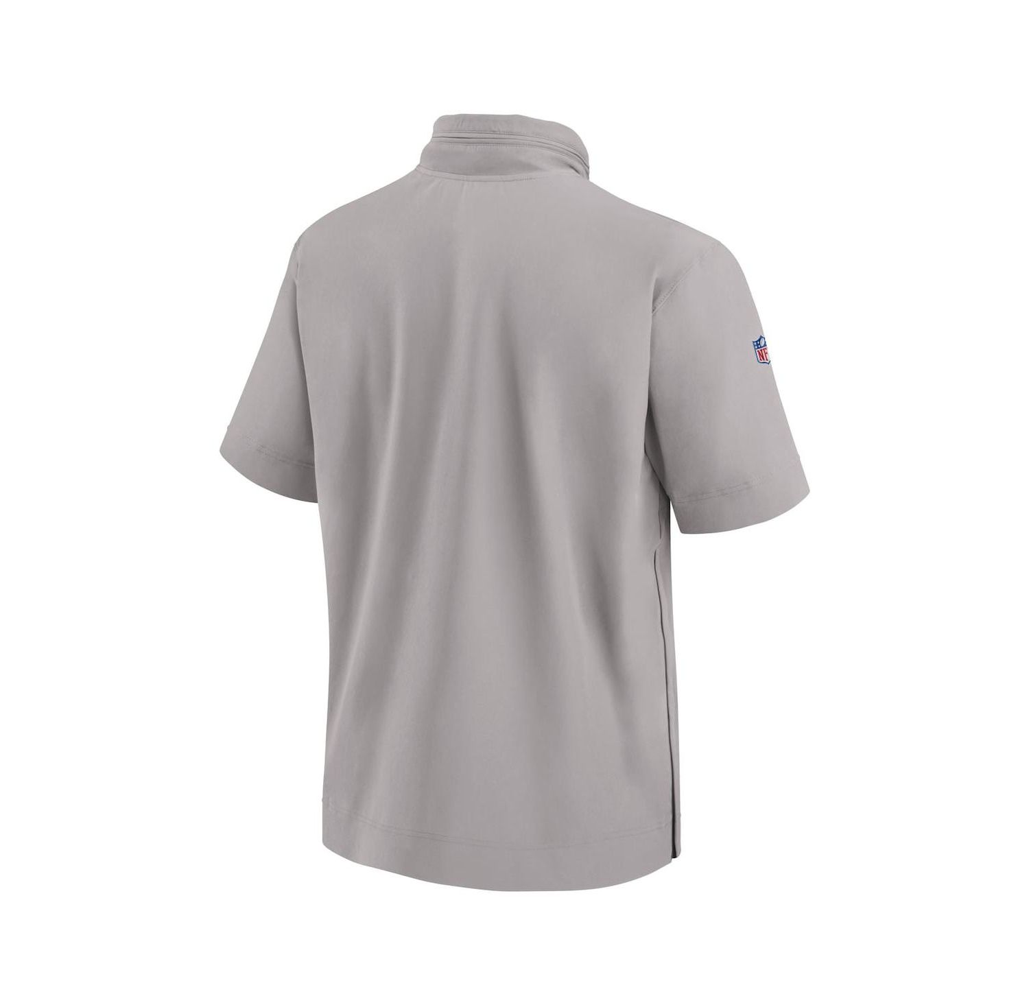 Men's Gray Miami Dolphins 2024 Sideline Coach Short Sleeve Half-Zip Hoodie Jacket