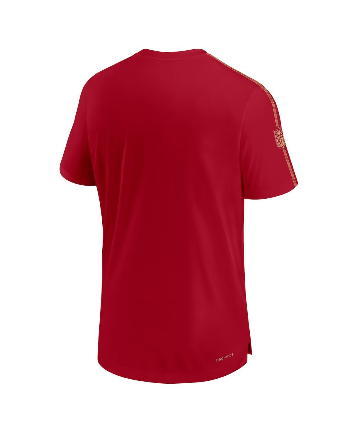 Nike Men'sSan Francisco 49ers 2024 Sideline Coach Uv Performance T-Shirt - Scarlet