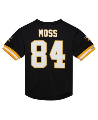 Men's Randy Moss Black Minnesota Vikings Retired Player Name Number Mesh Top