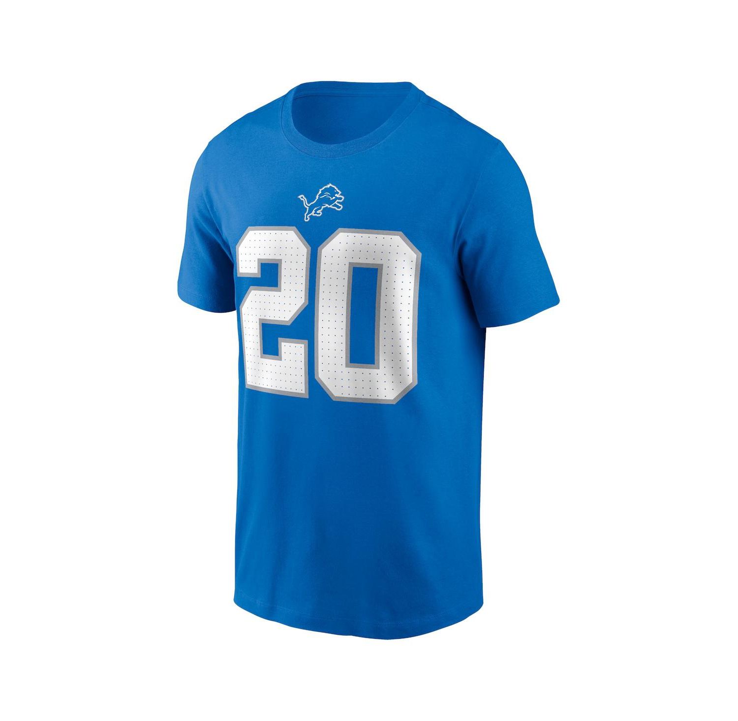 Men's Barry Sanders Blue Detroit Lions Retired Player Name & Number T-Shirt