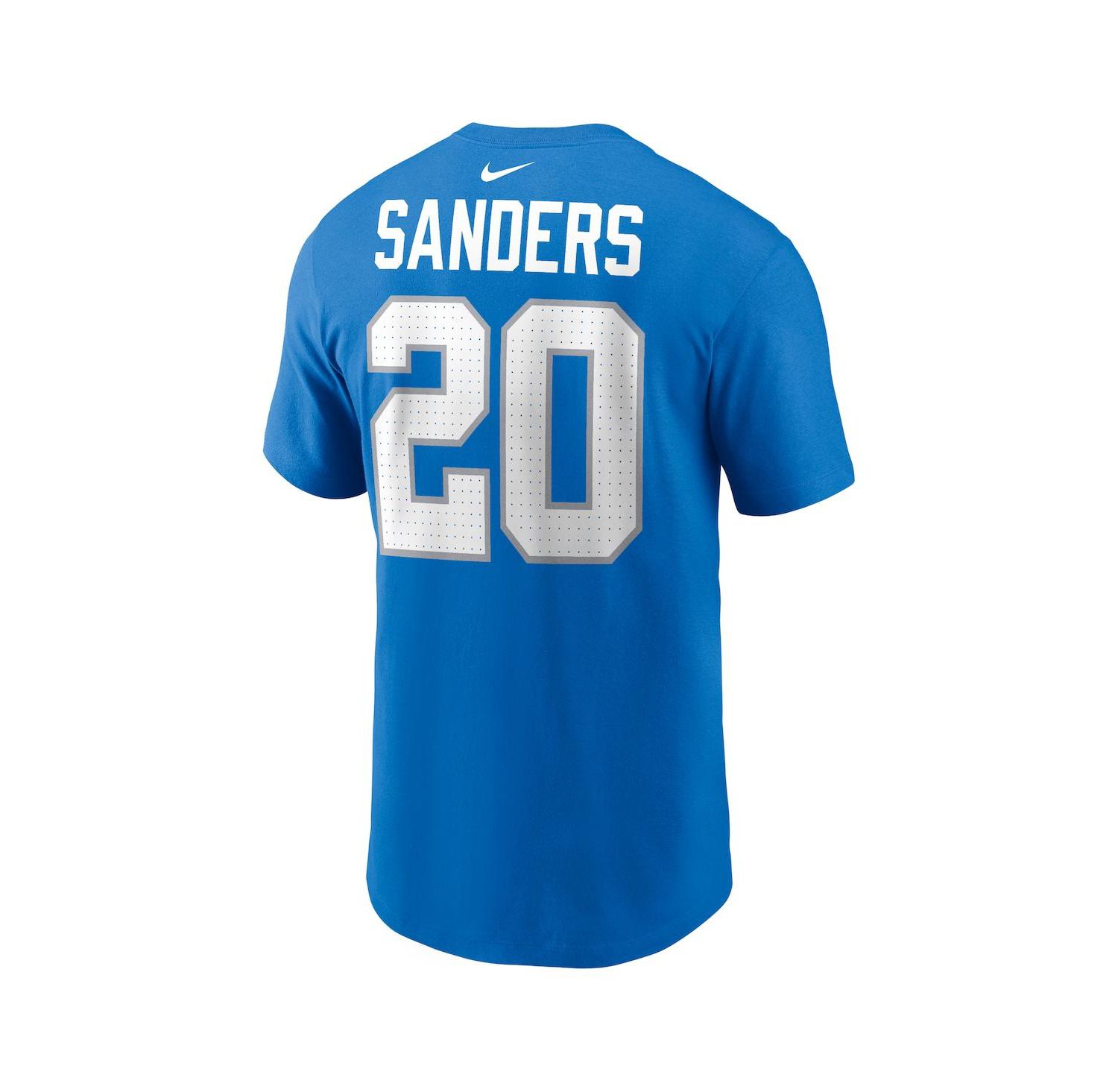Men's Barry Sanders Blue Detroit Lions Retired Player Name & Number T-Shirt