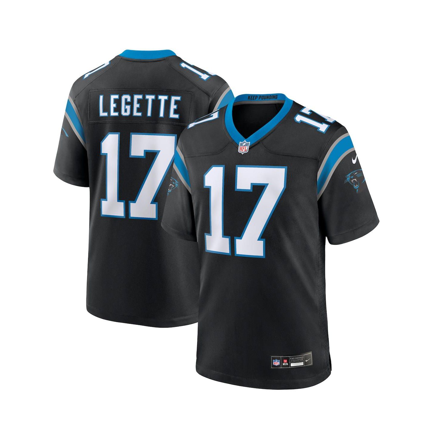 Мужской топ Nike Xavier Legette Black Carolina Panthers 2024 NFL First Round Pick Game Player Jersey — фото 1