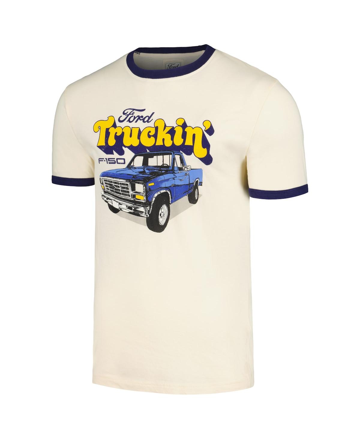 AMERICAN NEEDLE MEN'S CREAM FORD BT RINGER T-SHIRT 