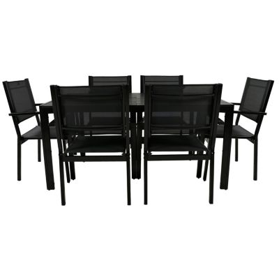 Streamdale Durable Modern 7-Piece Outdoor Table and Chair Set for Patio or Garden