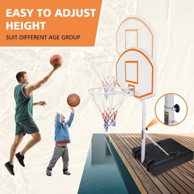 Streamdale Adjustable-Height Weatherproof Poolside Basketball Hoop