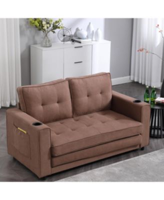 Streamdale 3-in-1 Sofa Bed with Storage and Cupholders