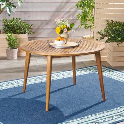 Streamdale Modern Acacia Wood Outdoor Dining Table, Durable & Stylish