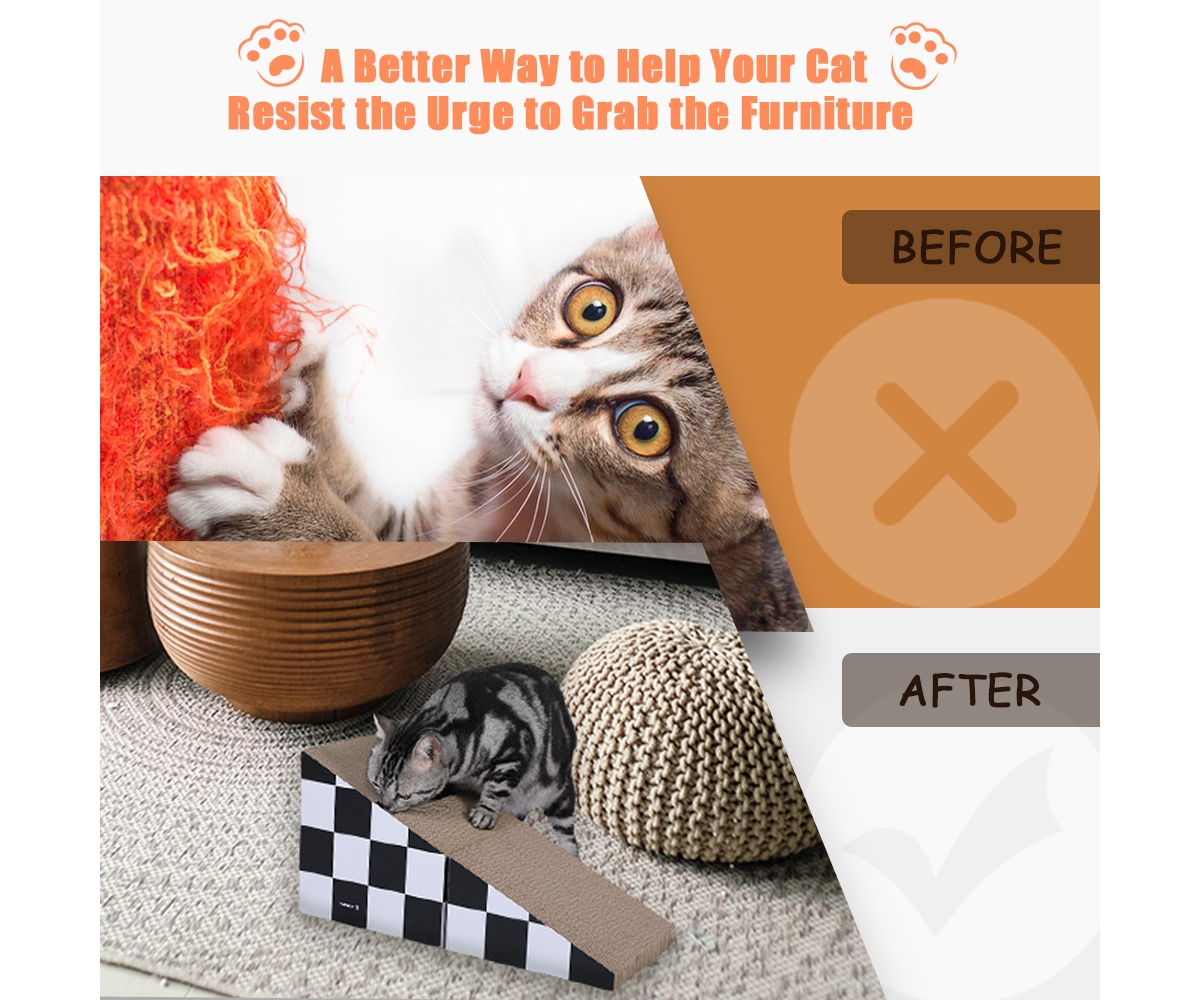 Streamdale Furniture Ultimate 2-in-1 Cat Scratching Pad and Play Den Comfort and Claw Care Combined