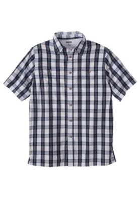 Big & Tall Plaid Wrinkle-Resistant Short Sleeve Button Down