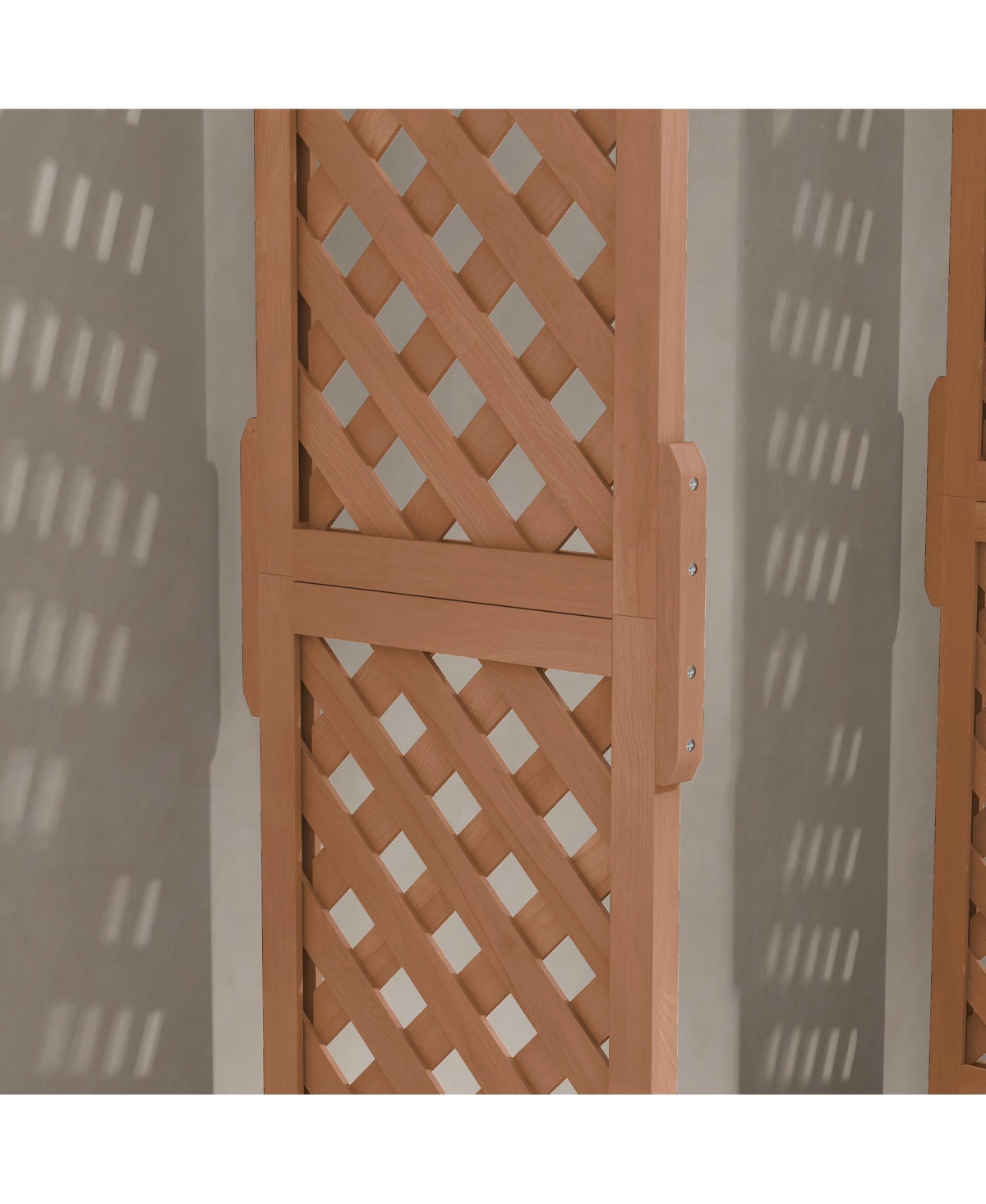 Streamdale Furniture Elegant Raised Garden Bed with Arch Trellis and Pergola Roof