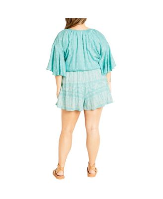 Plus Size Harlow Border Romper